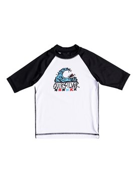 quiksilver, Bubble Dream - Licra de Manga Corta con Protección Solar UPF 50, WHITE/BLACK (xwwk) Bubble Dream - Short Sleeve UPF 50 Rash Vest EQKWR03024