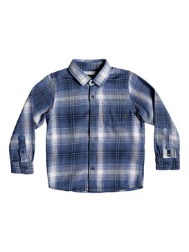 quiksilver, Fatherfly - Chemise à manches longues pour Garçon 2-7 ans, NAVY BLAZER FATHERFLY CHECK (byj1) Fatherfly - Long Sleeve Shirt for Boys 2-7 EQKWT03143
