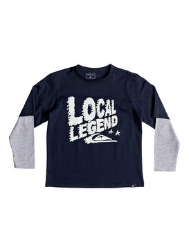 quiksilver, Legend - T-shirt à manches longues pour Garçon 2-7 ans, NAVY BLAZER (byj0) Legend - Long Sleeve T-Shirt for Boys 2-7 EQKZT03236