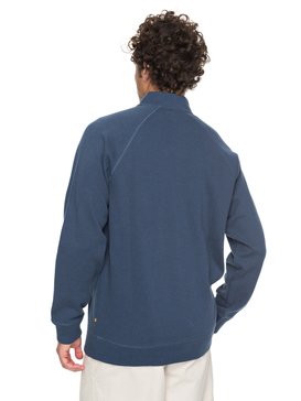 quiksilver, Толстовка на молнии Great Wave, DARK DENIM (brq0) Waterman Great Wave - 1/2 Zip Sweatshirt EQMFT03018