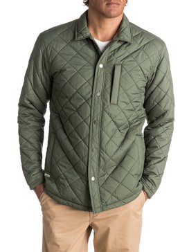 quiksilver, Waterman Puffed Up - Giacca camicia trapuntata idrorepellente, BEETLE (gqm0) Waterman Puffed Up - Water-Repellent Quilted Shirt Jacket EQMJK03004