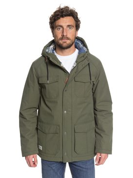 quiksilver, Waterman Weather - Giacca impermeabile con cappuccio, BEETLE (gqm0) Waterman Weather - Waterproof Hooded Jacket EQMJK03005