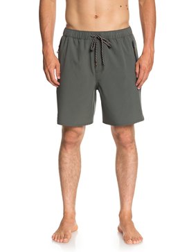quiksilver, Waterman Lockdown 18" Volley Boardshorts, DARK SHADOW (krp0) LOCKDOWN VOLLEY 18 EQMJV03036