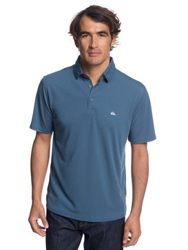 quiksilver, Waterman Water 2 Short Sleeve Polo Shirt, ORION BLUE (brg0) WATER POLO 2 EQMKT03046