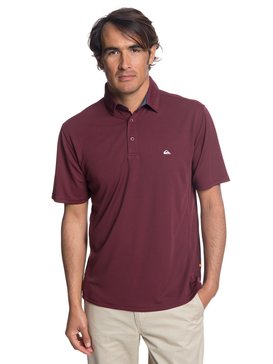 quiksilver, Waterman Water 2 Short Sleeve Polo Shirt, TAWNY PORT (rsp0) WATER POLO 2 EQMKT03046