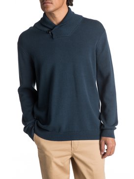 quiksilver, Waterman Warm Winds - Pull col châle, MAJOR BLUE WARM WINDS (bsm3) Waterman Warm Winds - Shawl-Neck Jumper EQMSW03004