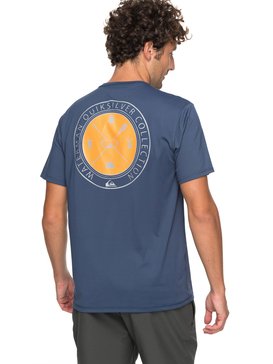 quiksilver, Waterman Mullaway - Camiseta de Surf Anfibia con Protección Solar UPF 50, DARK DENIM (brq0) Waterman Mullaway - Amphibian UPF 50 Surf T-Shirt EQMWR03017