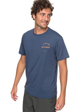 quiksilver, Waterman Mullaway - Camiseta de Surf Anfibia con Protección Solar UPF 50, DARK DENIM (brq0) Waterman Mullaway - Amphibian UPF 50 Surf T-Shirt EQMWR03017