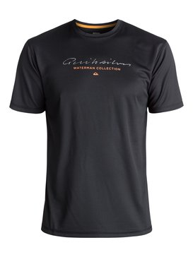 quiksilver, Waterman Gut Check - Camiseta de Surf Anfibia con Protección Solar UPF 40, BLACK (kvj0) Waterman Gut Check - Amphibian UPF 40 Surf T-Shirt EQMWR03018