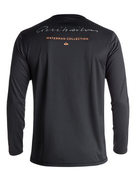 quiksilver, Waterman Gut Check - Camiseta de Surf Anfibia de Manga Larga con Protección Solar UPF 40 para Hombre, BLACK (kvj0) Waterman Gut Check - Amphibian Long Sleeve UPF 40 Surf T-Shirt for Men EQMWR03019