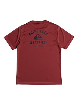 quiksilver, Waterman Gut Check - Licra anfibia de manga corta con protección solar UPF 40, CARDINAL (rpe0) Waterman Gut Check - Amphibian Short Sleeve UPF 40 Rash Vest EQMWR03040