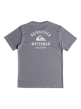 quiksilver, Waterman Gut Check - Licra anfibia de manga corta con protección solar UPF 40, SLEET (szp0) Waterman Gut Check - Amphibian Short Sleeve UPF 40 Rash Vest EQMWR03040