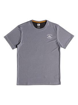 quiksilver, Waterman Gut Check - Licra anfibia de manga corta con protección solar UPF 40, SLEET (szp0) Waterman Gut Check - Amphibian Short Sleeve UPF 40 Rash Vest EQMWR03040