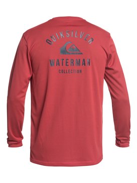quiksilver, Waterman Gut Check - Licra anfibia de manga larga con protección solar UPF 40 para Hombre, CARDINAL (rpe0) Waterman Gut Check - Amphibian Long Sleeve UPF 40 Rash Vest for Men EQMWR03041