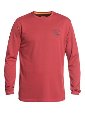 quiksilver, Waterman Gut Check - Licra anfibia de manga larga con protección solar UPF 40 para Hombre, CARDINAL (rpe0) Waterman Gut Check - Amphibian Long Sleeve UPF 40 Rash Vest for Men EQMWR03041