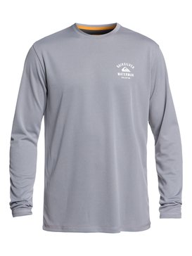 quiksilver, Waterman Gut Check - Lycra Amphibian à manches longues UPF 40, SLEET (szp0) Waterman Gut Check - Amphibian Long Sleeve UPF 40 Rash Vest EQMWR03041
