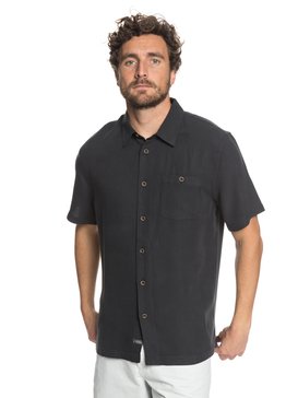 quiksilver, Waterman Avalon Short Sleeve Shirt, BLACK (kvj0) AVALON EQMWT03051