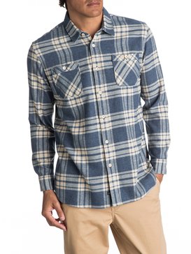 quiksilver, Waterman Moon Tides Flannel - Camicia a maniche lunghe, ESTATE BLUE MOON TIDES (bsw1) Waterman Moon Tides Flannel - Long Sleeve Shirt EQMWT03075
