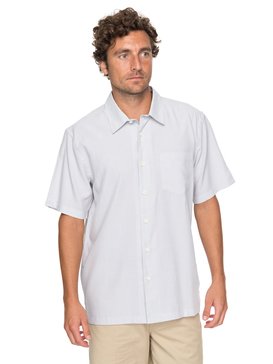 quiksilver, Waterman Cane Island Short Sleeve Shirt, WHITE (wbb0) CANE ISLAND EQMWT03149