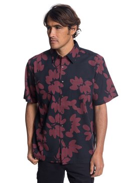 quiksilver, Waterman Living The Life Short Sleeve Shirt, BLACK (kvj0) LIVING THE LIFE EQMWT03175