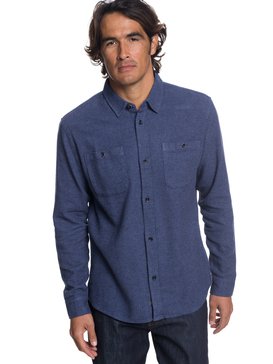 quiksilver, Waterman Irish Rocks Flannel - Camisa de manga larga para Hombre, PARISIAN NIGHT (byp0) Waterman Irish Rocks Flannel - Long Sleeve Shirt for Men EQMWT03177