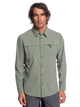 quiksilver, Waterman Salt Water Explorer - Camiseta técnica de manga larga con UPF 30, DEEP LICHEN GREEN (tpc0) Waterman Salt Water Explorer - Technical UPF 30 Long Sleeve Shirt EQMWT03189