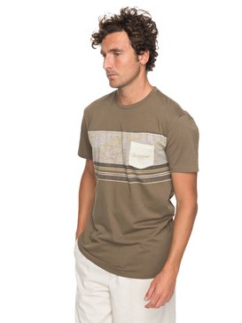 quiksilver, Waterman Dream Stringer - T shirt avec poche pour Homme, STONE GRAY (cpn0) Waterman Dream Stringer - Pocket T-Shirt for Men EQMZT03071
