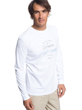 quiksilver, Waterman Established - T-shirt à manches longues pour Homme, WHITE (wbb0) Waterman Established - Long Sleeve T-Shirt for Men EQMZT03100