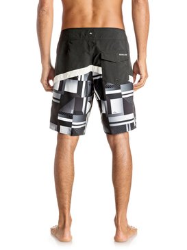quiksilver, Check Crypt Vee 19" - Boardshort, BLACK (kvj6) Check Crypt Vee 19" - Board Shorts EQYBS03576