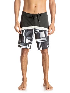 quiksilver, Check Crypt Vee 19" - Boardshort, BLACK (kvj6) Check Crypt Vee 19" - Board Shorts EQYBS03576