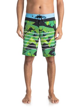 quiksilver, Highline Island Time 19" - Board Shorts for Men, MALLARD GREEN (gqn6) Highline Island Time 19" - Board Shorts for Men EQYBS03897