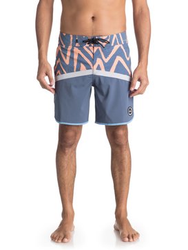 quiksilver, Highline Techtonics 18" - Board Shorts for Men, SILVER SCONCE (szm6) Highline Techtonics 18" - Board Shorts for Men EQYBS03900
