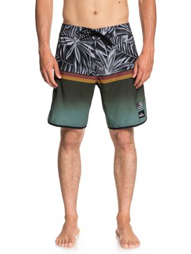 quiksilver, Men's Highline Divide Scallop 19" Boardshorts, BLACK (kvj6) HIGHLINE DIVIDE SCALLOP 19 EQYBS04014