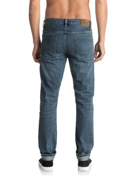 quiksilver, Прямые джинсы Revolver Medium Blue, MEDIUM BLUE (bygw) Revolver Medium Blue - Straight Fit Jeans for Men EQYDP03345