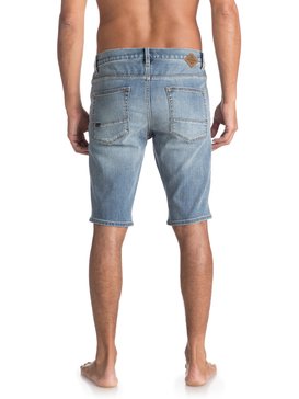 quiksilver, Джинсовые шорты Revolver Surf Blue, SURF BLUE (bksw) Revolver Surf Blue - Technical Denim Shorts for Men EQYDS03077