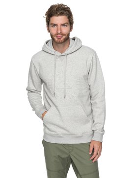 quiksilver, Hood Embossed - Sweat à capuche pour Homme, LIGHT GREY HEATHER (sgrh) Hood Embossed - Hoodie for Men EQYFT03793