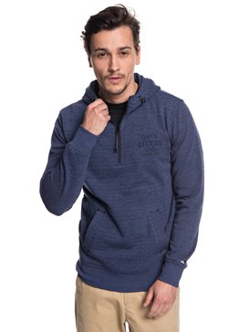 quiksilver, Yattemi - Funktioneller Kapuzenpulli mit Halbreißverschluss für Männer, BIJOU BLUE HEATHER (bngh) Yattemi - Technical Half-Zip Hoodie for Men EQYFT03851