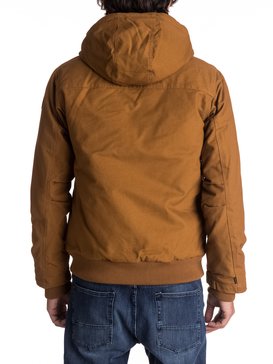 quiksilver, Everyday Brooks - Bomber idrorepellente con cappuccio, RUBBER (cpp0) Everyday Brooks - Water-Repellent Hooded Bomber Jacket EQYJK03365