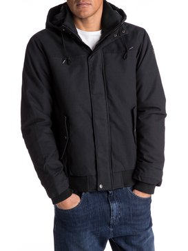 quiksilver, Everyday Brooks - Bomber idrorepellente con cappuccio, BLACK (kvj0) Everyday Brooks - Water-Repellent Hooded Bomber Jacket EQYJK03365