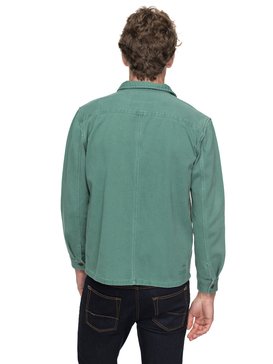 quiksilver, Riser Twill - Chaqueta con Cremallera para Hombre, MALLARD GREEN (gqn0) Riser Twill - Zip-Up Jacket for Men EQYJK03391