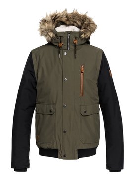 quiksilver, Arris - Veste bomber à capuche imperméable pour Homme, GRAPE LEAF (cre0) Arris - Waterproof Hooded Bomber Jacket for Men EQYJK03411