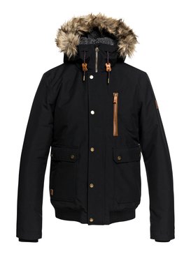 quiksilver, Arris - Veste bomber à capuche imperméable pour Homme, BLACK (kvj0) Arris - Waterproof Hooded Bomber Jacket for Men EQYJK03411