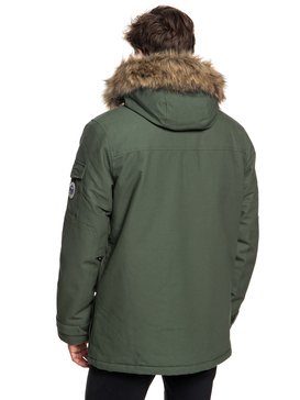 quiksilver, Storm Drop 5K - Parka à capuche imperméable pour Homme, THYME (cqy0) Storm Drop 5K - Waterproof Hooded Parka for Men EQYJK03445