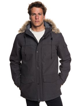 quiksilver, Storm Drop 5K - Parka à capuche imperméable pour Homme, TARMAC (kta0) Storm Drop 5K - Waterproof Hooded Parka for Men EQYJK03445