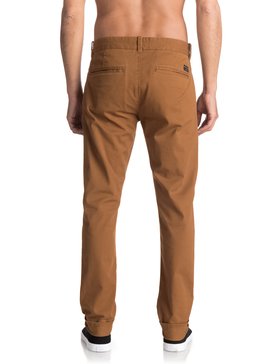 quiksilver, Krandy - Pantalon chino slim, RUBBER (cpp0) Krandy - Slim Fit Chinos EQYNP03108