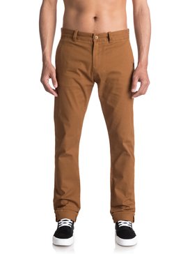 quiksilver, Krandy - Pantalon chino slim, RUBBER (cpp0) Krandy - Slim Fit Chinos EQYNP03108