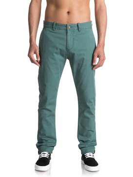 quiksilver, Krandy - Pantalon chino slim, SILVER PINE (gpa0) Krandy - Slim Fit Chinos EQYNP03108