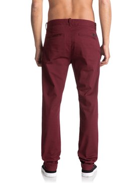 quiksilver, Krandy - Pantalon chino slim, POMEGRANATE (rzg0) Krandy - Slim Fit Chinos EQYNP03108