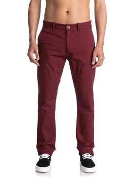 quiksilver, Krandy - Pantalon chino slim, POMEGRANATE (rzg0) Krandy - Slim Fit Chinos EQYNP03108