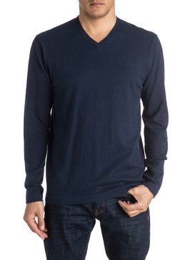 quiksilver, Everyday Kelvin - Sweat col V, NAVY BLAZER (byj0) Everyday Kelvin - V-Neck Sweatshirt EQYSW03141